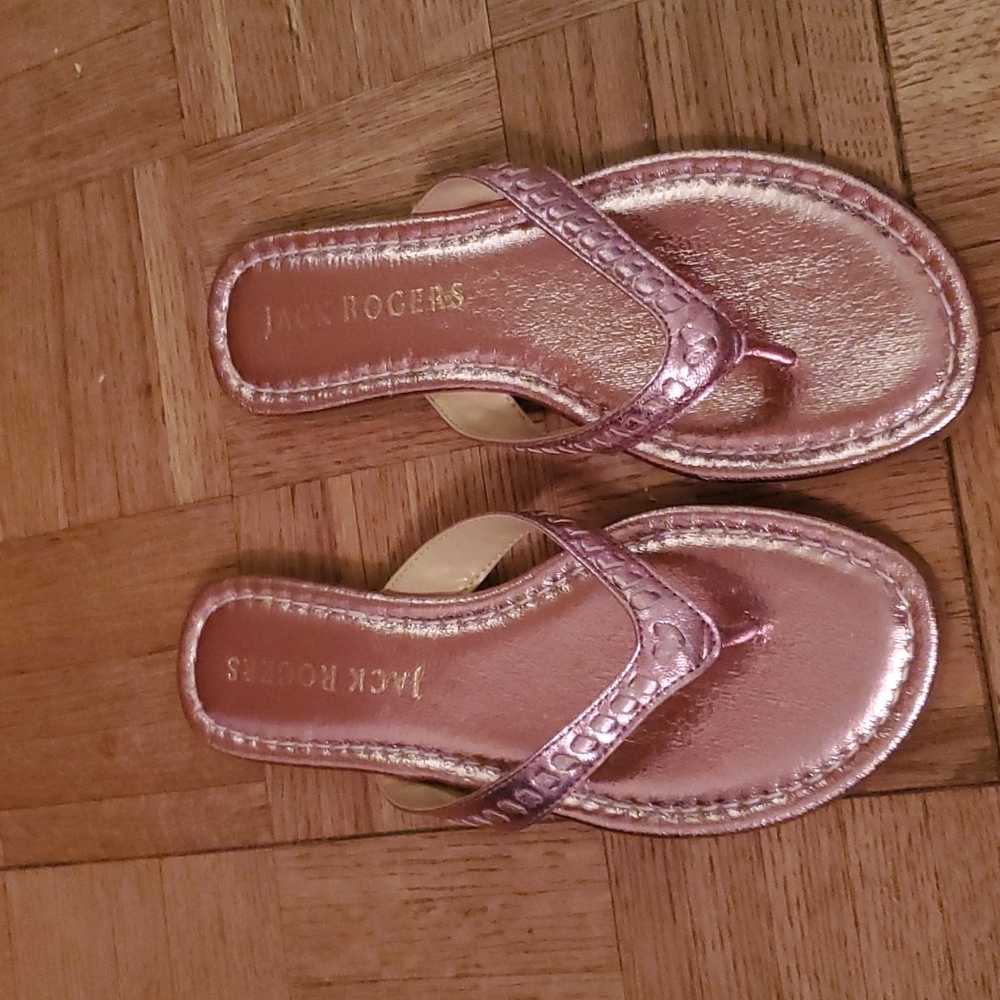 Jack Rodgers flip flops size 6 LT pink